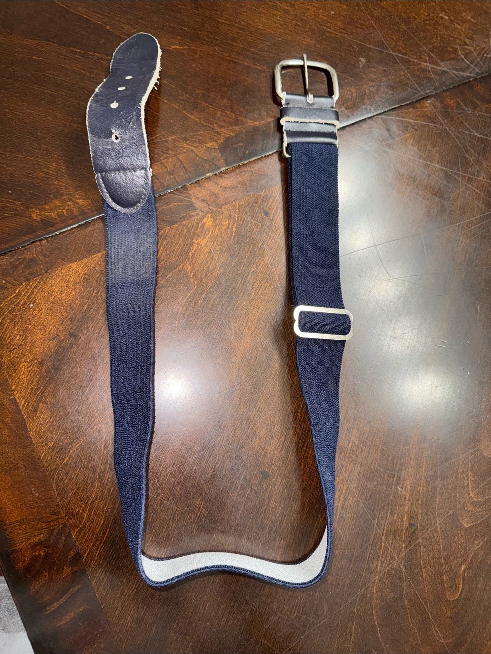 Mens Navy Baseball Belt